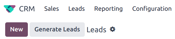 Tombol Buat Lead untuk menggunakan fitur lead mining.