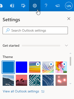 Visualizzazione di tutte le impostazioni Outlook