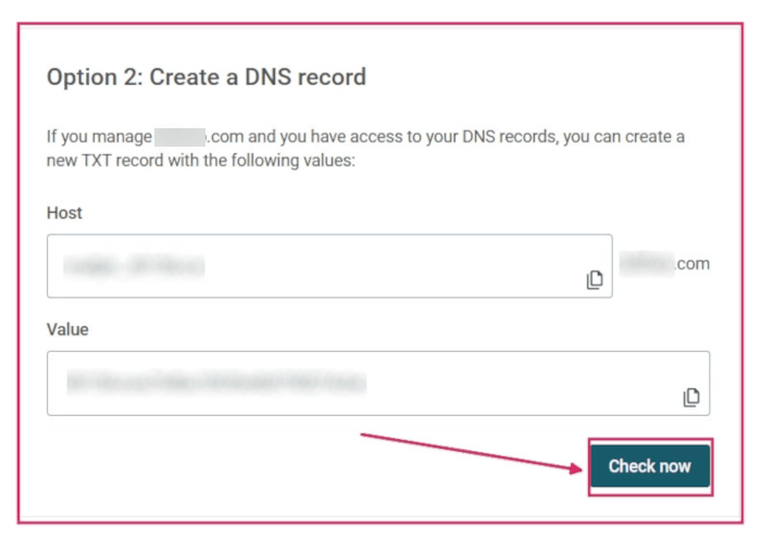 Verifica record DNS in Mailjet.