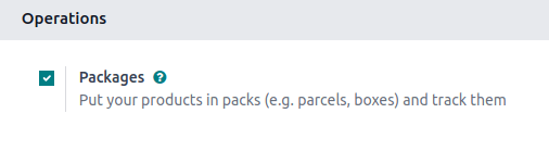 Enable the packages feature.