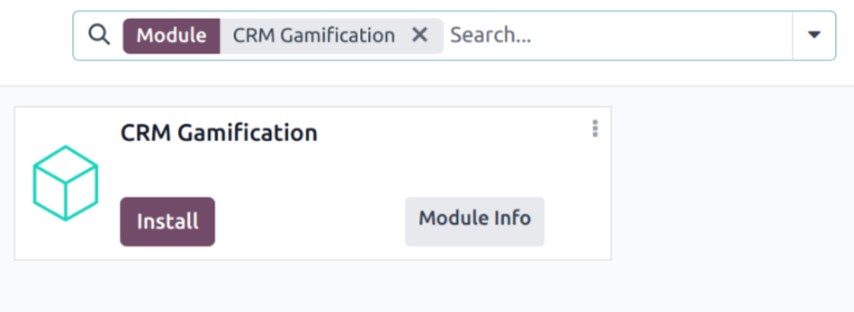 Vista del modulo gamification installato in Odoo.