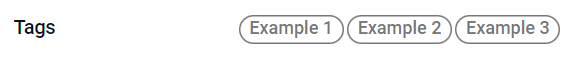 Esempio di campo Tag